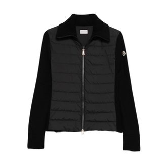 Moncler Quilted Knit-panel Puffer Jacket