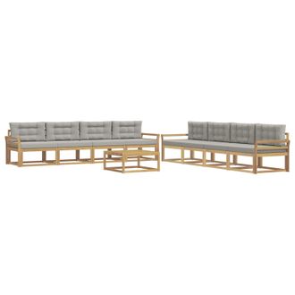 vidaXL Conjunto De Sof&aacute;s De Exterior 9 Uds. 8 Plaza Vidaxl