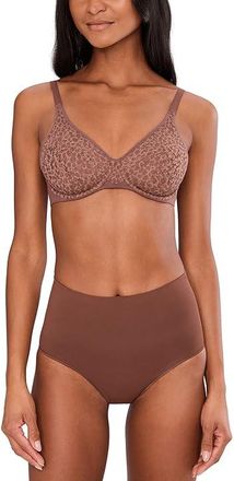 Chantelle Norah Full Coverage Unlined Molded Bra Womens Bra Wild Brown : 34C, Polyester/Nylon/Lace