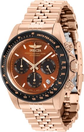 Invicta Speedway 36736 Horloge - Quartz Uurwerk - Roestvrij Staal met bruine Wijzerplaat - 39mm