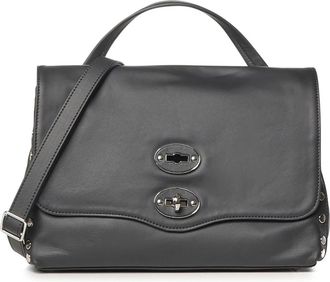 Zanellato Postina Bag - Dames - Handtassen - Zwart - ONE Size - Leer - Tassen