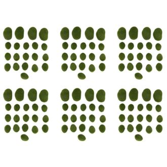 OEM 120 Piezas De Musgo Artificial En 2 Tama&ntilde;os, Piedras Decorativas Cubiertas De Musgo Sint&eacute;tico Verde