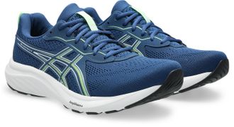 Asics Laufschuh ASICS GEL-CONTEND 9, Herren, Gr. 42,5, twilight blau, illuminate gr&uuml;n, Synthetik, Schuhe Laufschuh, mehr D&auml;mpfung