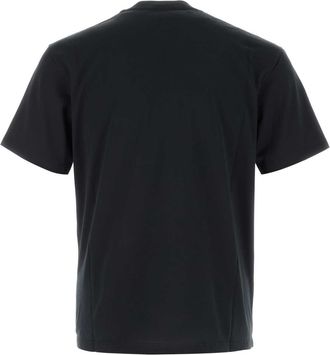 Fendi Mens Black Cotton T-Shirt Nero-Grigio Exterior Nero/grigio Exterior: T-shirts And Polos