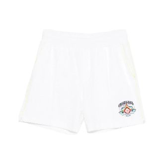 Casablanca Casual Shorts, male, White, Size: M Towelling Monogram Shorts