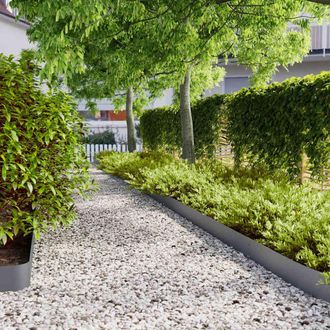 Berkfield Home Lawn Edgings 50 pcs Anthracite 15x103 cm Cold-rolled Steel in Brown