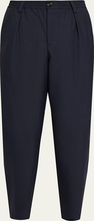 Marni Mens Loose-Fit Stretch Pleated Pants