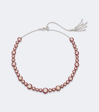 Kamyen Jewellery Polka Dots 18kt white gold and enamel necklace with diamonds
