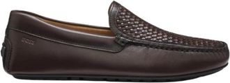 HUGO BOSS Noel Moccasin - Heren - Loafers - Bruin - 40 EU - Leer - Schoenen