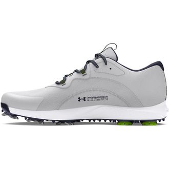 Under Armour Mens Charged Draw 2 Cleat Golf Shoe, (102) Halo Gray/Halo Gray/Midnight Navy, 6.5 UK
