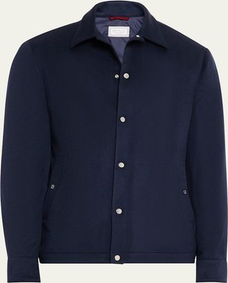 Brunello Cucinelli Mens Cashmere Flannel Jacket