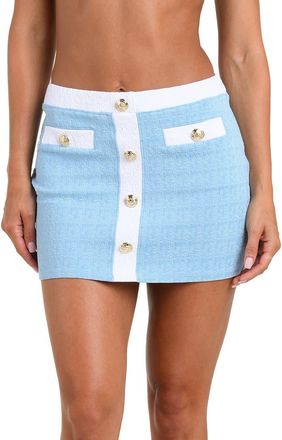 L'agence Coco Colorblock High Waist Cover-Up Skirt in Powder Blue at Nordstrom, Size X-Large