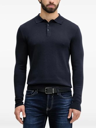 Hackett Poloshirt met lange mouwen - Blauw