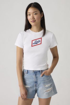 Levi's Graphic Essential Sporty Tee - Mujer - XS - Blanco / Bright White