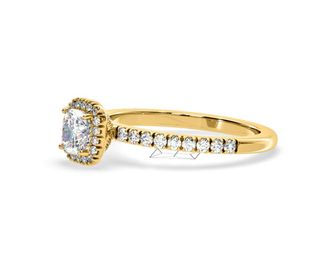 The Diamond Store Beatrice Diamond Halo Engagement Ring in 18K Gold 1ct G/SI2
