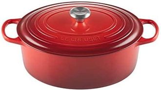 LE CREUSET Signature Cocotte Ovalada Rojo Cereza 33 Cm