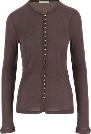 By Malene Birger Blouse met knoopsluiting - Bruin