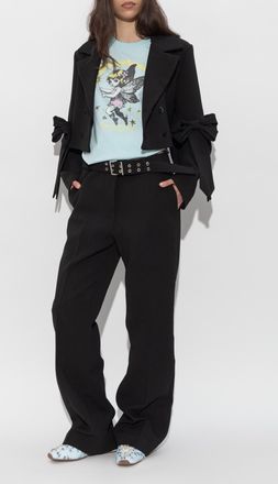 Ganni T-shirt With Colorful Print, Womens, Light Blue