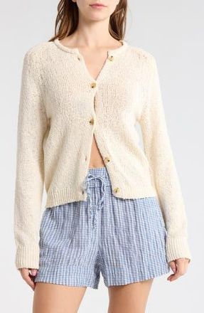 Melrose and Market Cotton Sweater Cardigan in Ivory Dove at Nordstrom Rack, Size Xx-Small