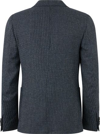 Ermenegildo Zegna Mens Single-Breasted Jacket Blue Cashmere-Linen Suit & Dinner