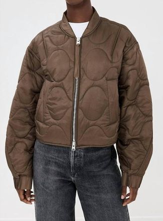 A Gold E Iona Quilted Jacket In Cocoa