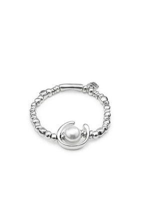 UNOde50 Luna Pearl Bracelet in Silver at Nordstrom, Size Medium