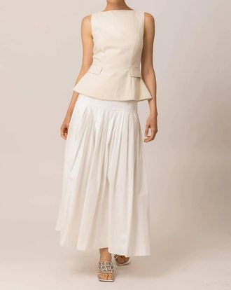 Line & Dot Veni Top In Ecru