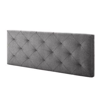 Marckonfort Testiera Di Tessuto Milano 90x60 Cm, Grigio, 8 Cm Di Profondit&agrave;, Kit Montaggio Incluso