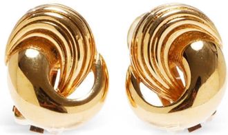 Dior twist clip-on earrings - women - Gold Plated - One Size