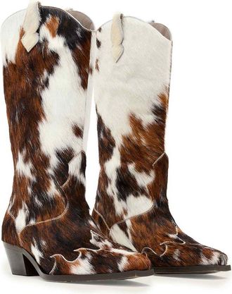 AllSaints Dolly Western Boot in Cow Print at Nordstrom, Size 8Us