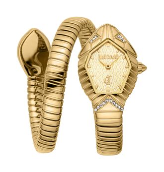 Just Cavalli Womens Signature Snake Speranza Fashion Watch - Yellow Gold Champagne JC1L356M0025 - One Size