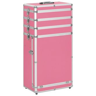vidaXL Carrito De Maquillaje Vidaxl, Aluminio, Rosa