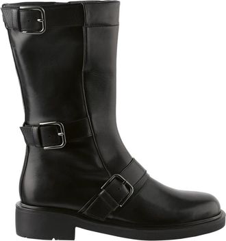 H&ouml;gl Laars met strakke lijnen - Dames - Hoge Laarzen - Zwart - 38 EU - Leer - Schoenen