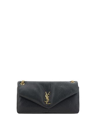 Saint Laurent Womens Calypso Lambskin Shoulder Bag Black Lamb Ovis Aries