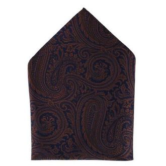 Trafalgar Store Sobee Paisley Silk Pocket Square in Brown at Nordstrom