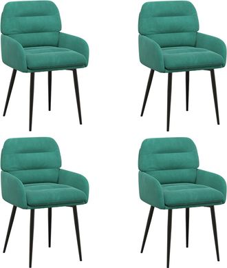 vidaXL Sillas De Comedor 4 Uds. Terciopelo Tuquesa 59 X 59,5 X 90 Cm Vidaxl