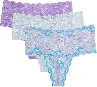 Cosabella Never Say Never Comfie Solid Print Thong 3-Pack Womens Underwear Linaria Fontana Fontana White : LG/XL, Elastane/Polyamide