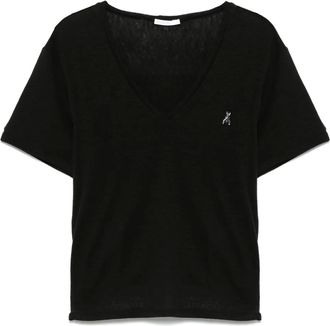 Patrizia Pepe T-shirt con scollo a V - Nero