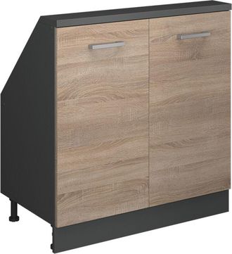 Vicco Armario Para Techo Inclinado Rion, Sonoma/antracita, Con 2 Puertas, Vicco