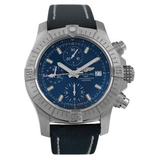Breitling Pre-owned Breitling Avenger Chronograph Automatic Chronometer Blue Dial Mens Watch A13385