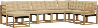 vidaXL Conjunto De Sof&aacute;s De Exterior 8 Uds. Y Beige Vidaxl