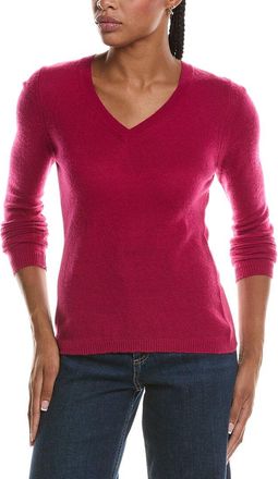 Fort&eacute; Cashmere Basic V-Neck 100% Cashmere Pullover