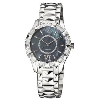 Gevril Group Venice Diamond Quartz Black Dial Ladies Watch 11710-424