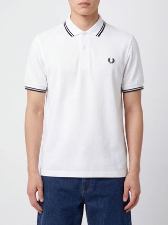 Fred Perry Polo in cotone con profili a contrasto e logo ricamato