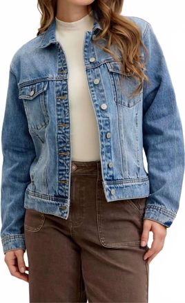 Judy Blue Rigid Magic Boyfriend Jean Jacket In Blue