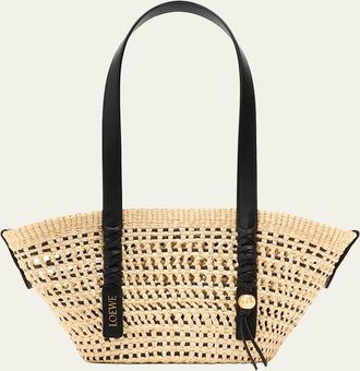 Loewe x Paulas Ibiza Braid Small Woven Basket Tote Bag