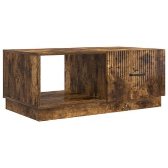vidaXL Mesa De Caf&eacute; Roble Ahumado 90 X 50 X 37 Cm Madera De Ingenier&iacute;a Vidaxl