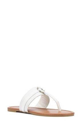 New York & Company Juliana Slide Sandal in White at Nordstrom Rack, Size 10