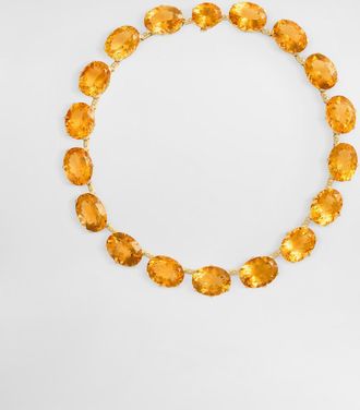 Dolce & Gabbana Anna Necklace In 18-carat Yellow Gold With Citrines And Diamonds - Woman Necklaces Gold Onesize