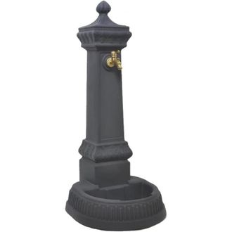 Monacis Fuente Decorativa De Jard&iacute;n Cl&aacute;sica Tradicional H120 En Pol&iacute;mero Antracita Duradero Para Decoraci&oacute;n De Exteriores - Hecha En Italia - Monacis